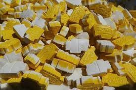Buy Yellow and White Technogym 330mg MDMA Pills Online